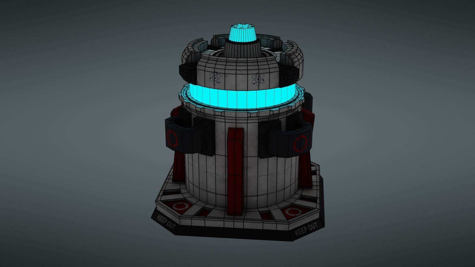 Force field Generator Pack Low-poly 3D model_41