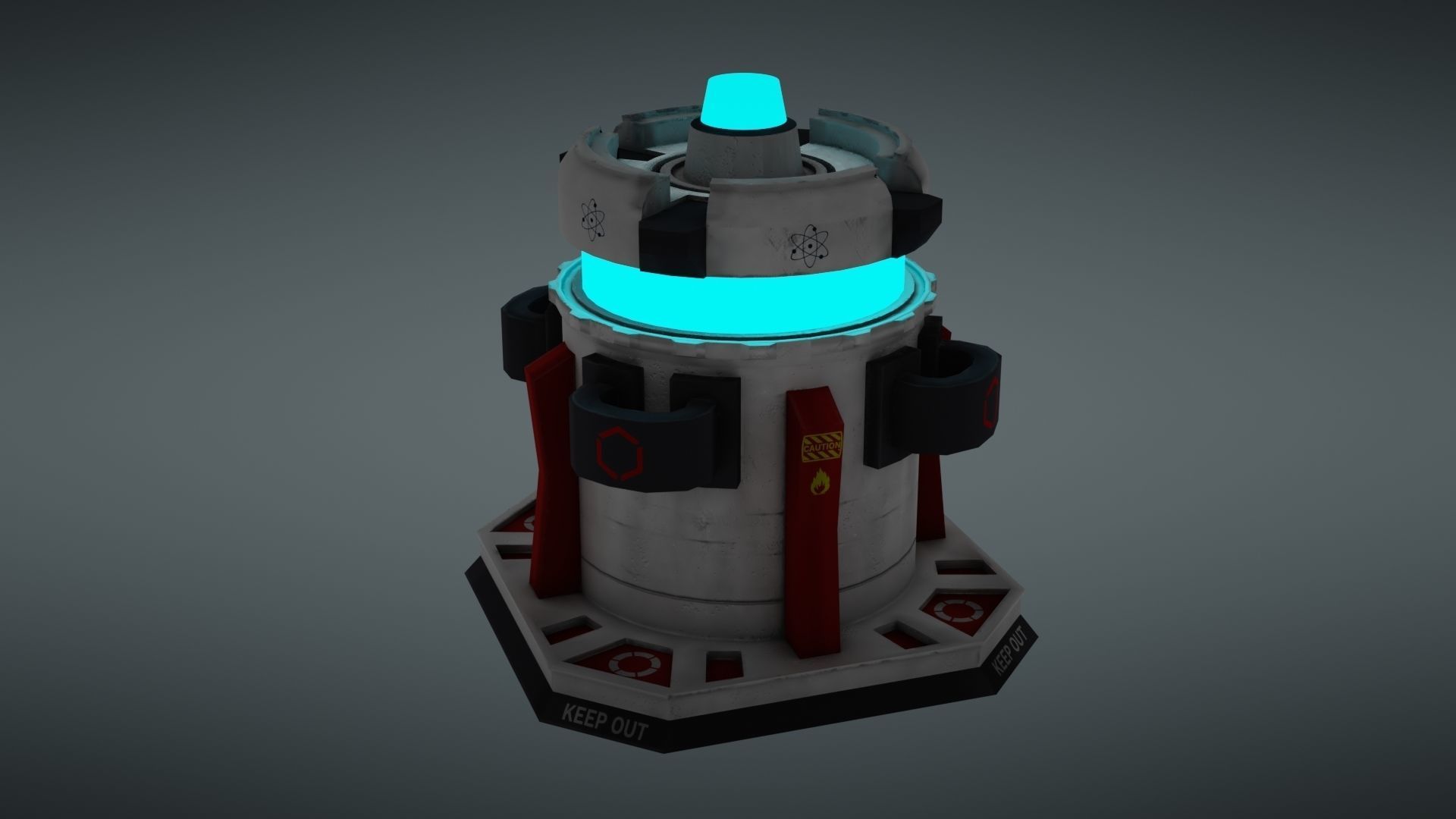 Force field Generator Pack Low-poly 3D model_23