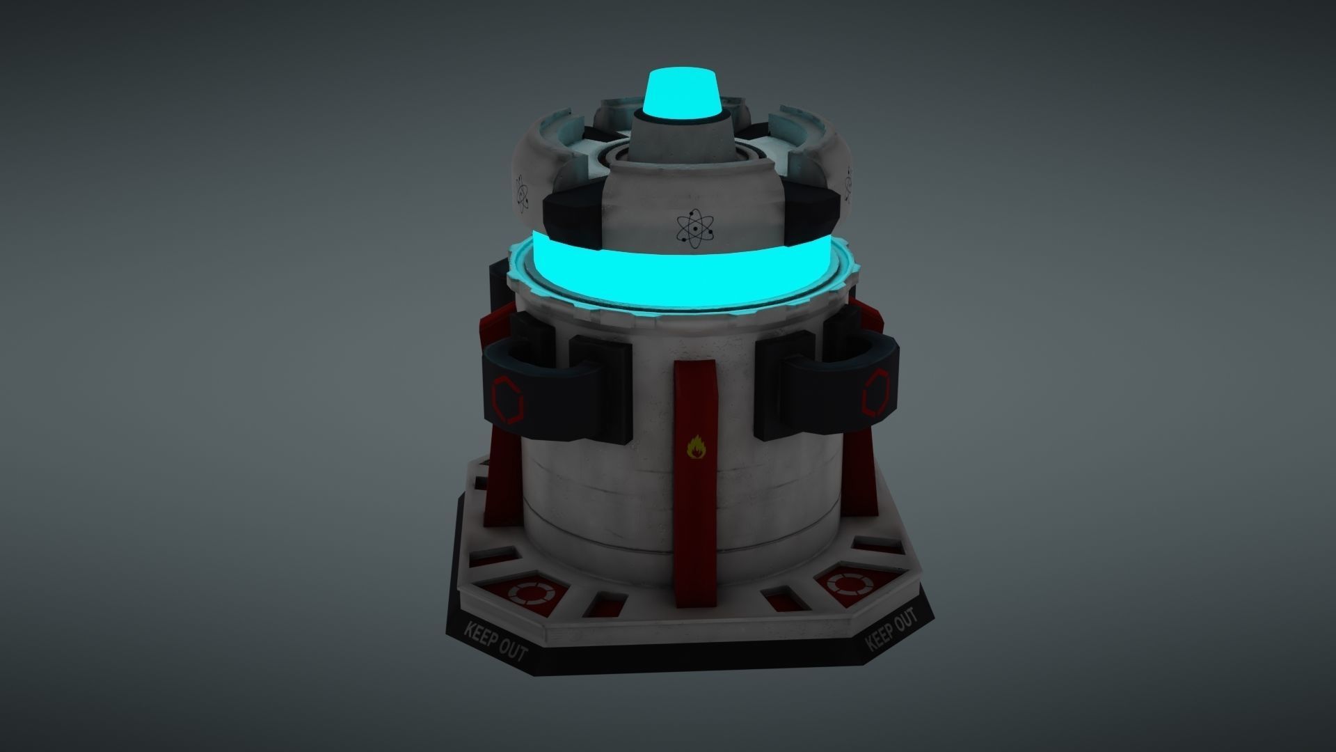 Force field Generator Pack Low-poly 3D model_15