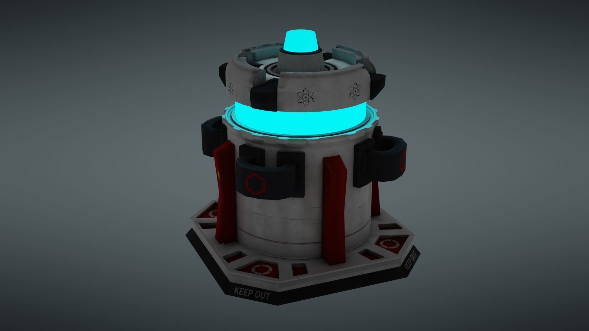 Force field Generator Pack Low-poly 3D model_12