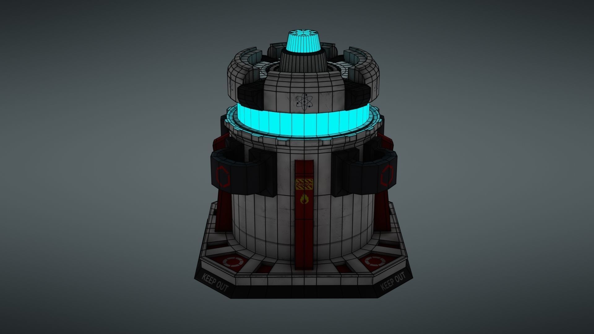 Force field Generator Pack Low-poly 3D model_35