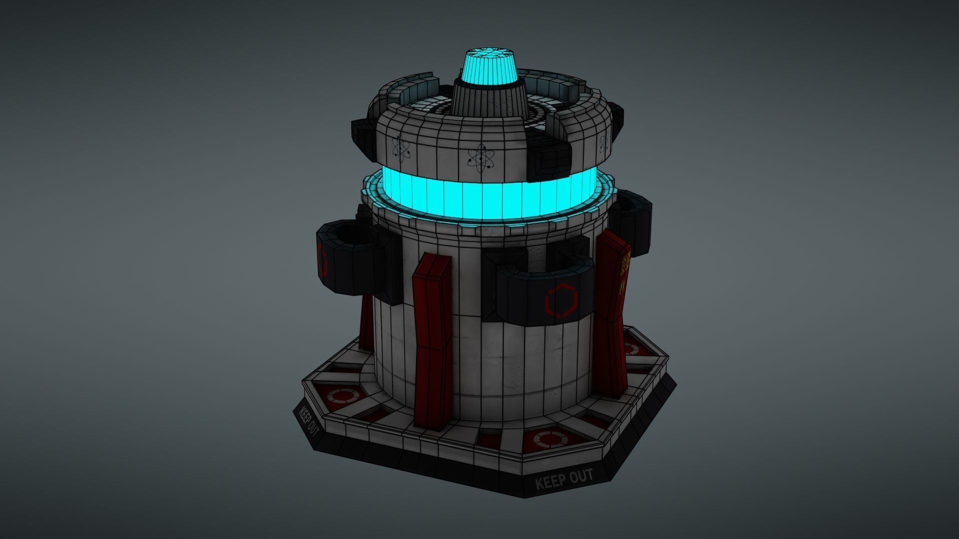 Force field Generator Pack Low-poly 3D model_31