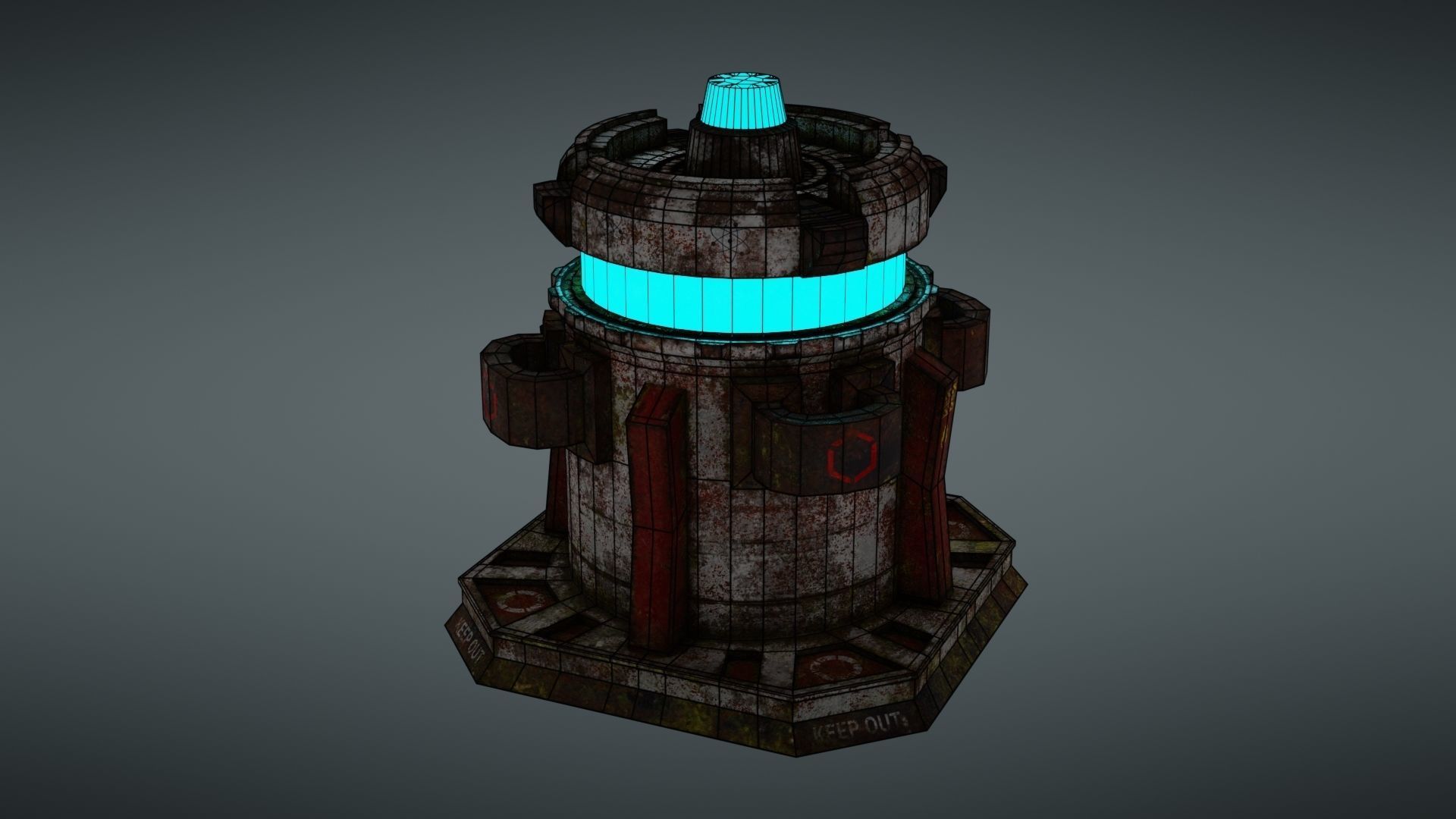 Force field Generator Pack Low-poly 3D model_69