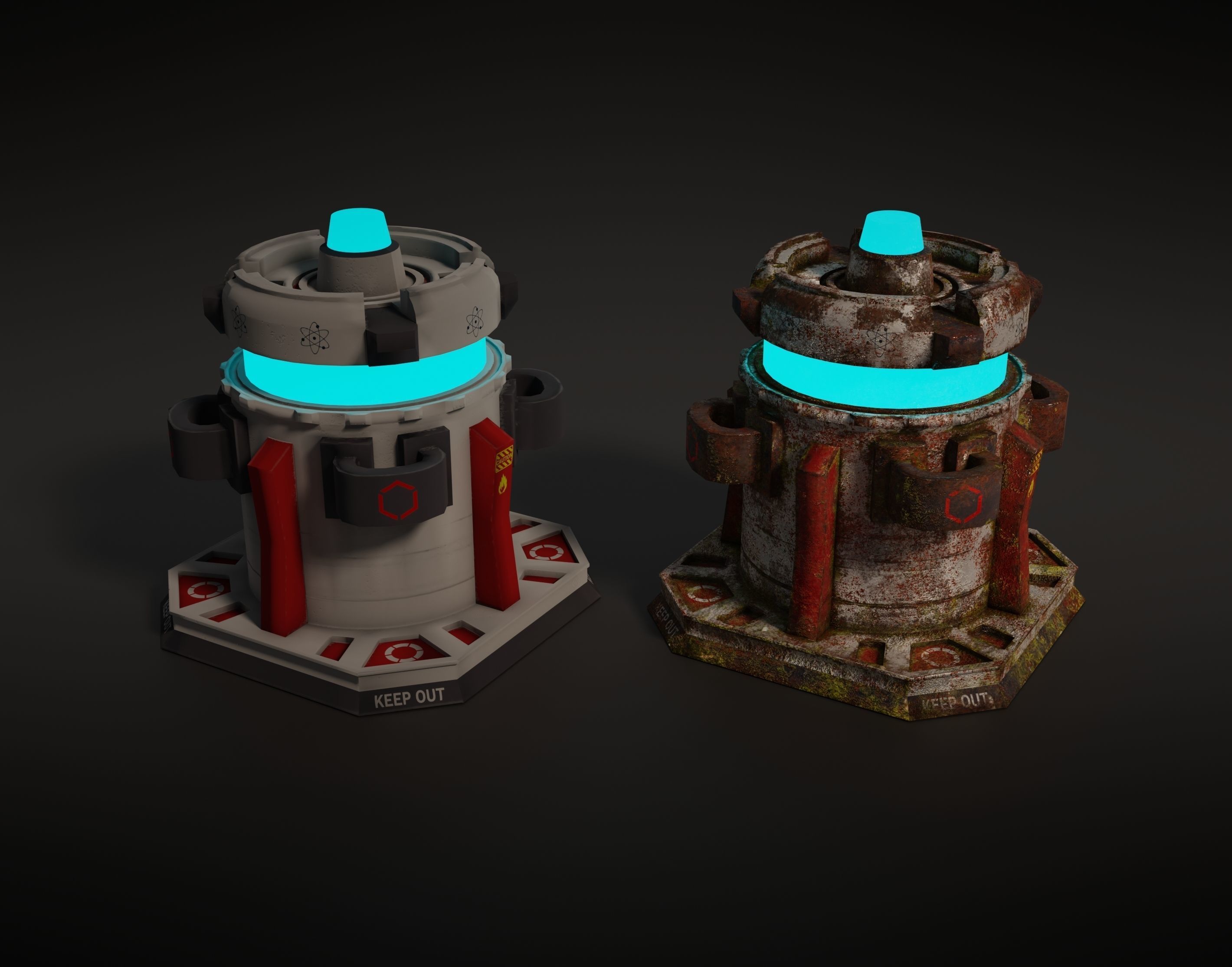 Force field Generator Pack Low-poly 3D model_88