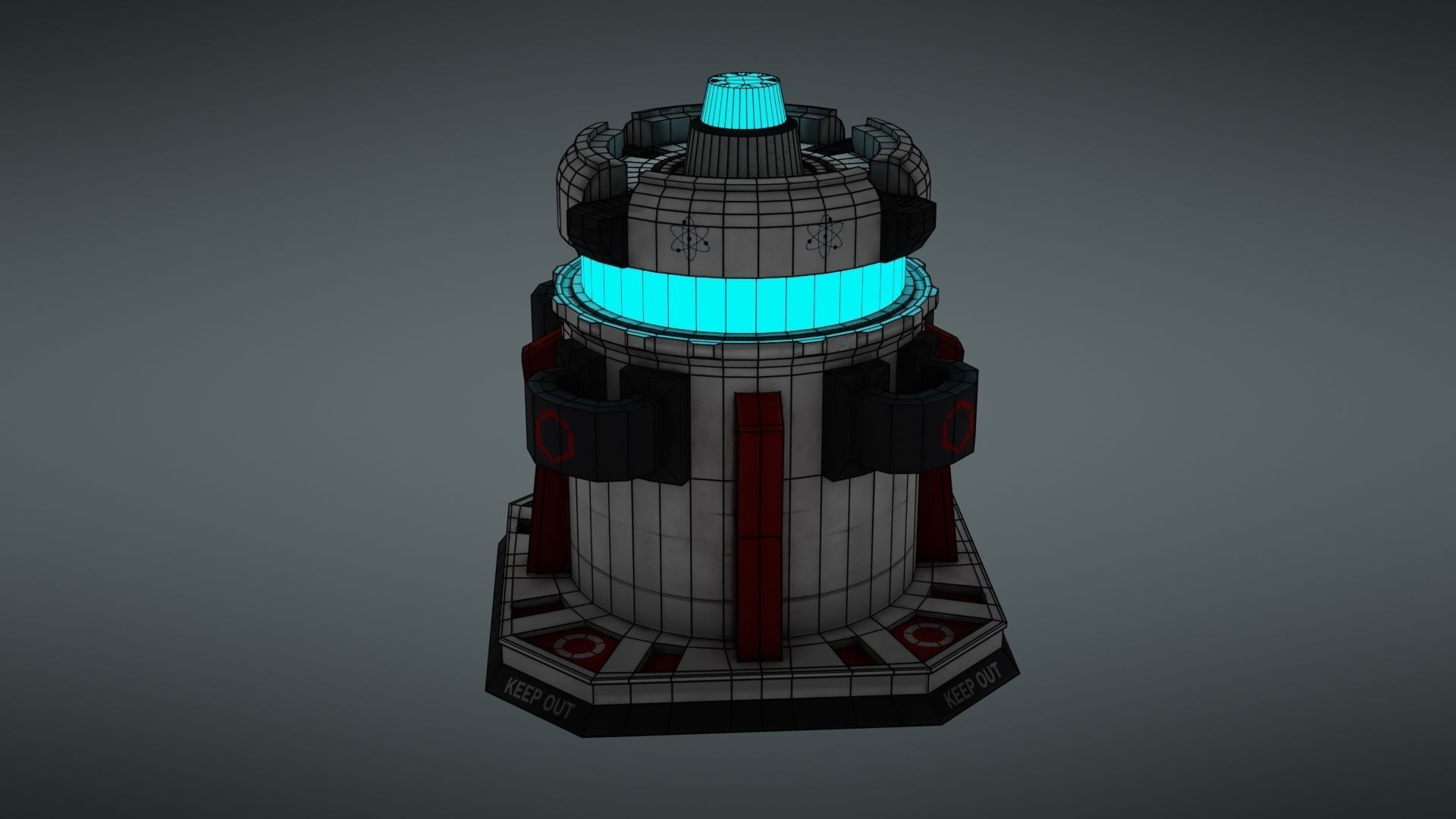 Force field Generator Pack Low-poly 3D model_27