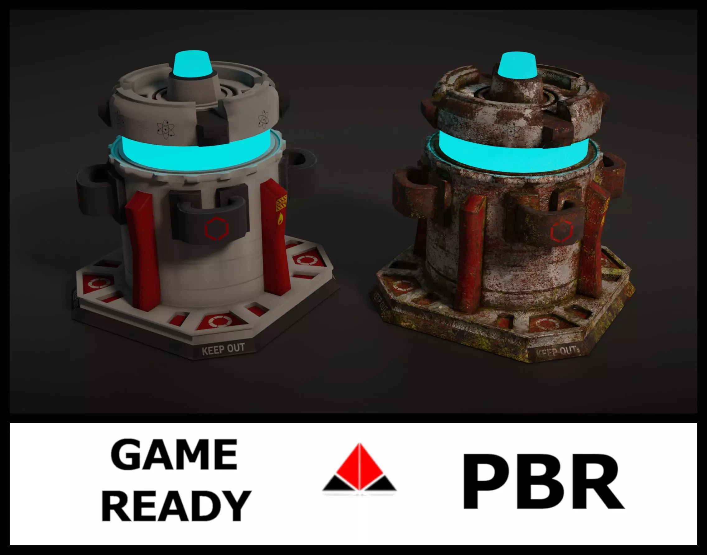 Force field Generator Pack Low-poly 3D model_0