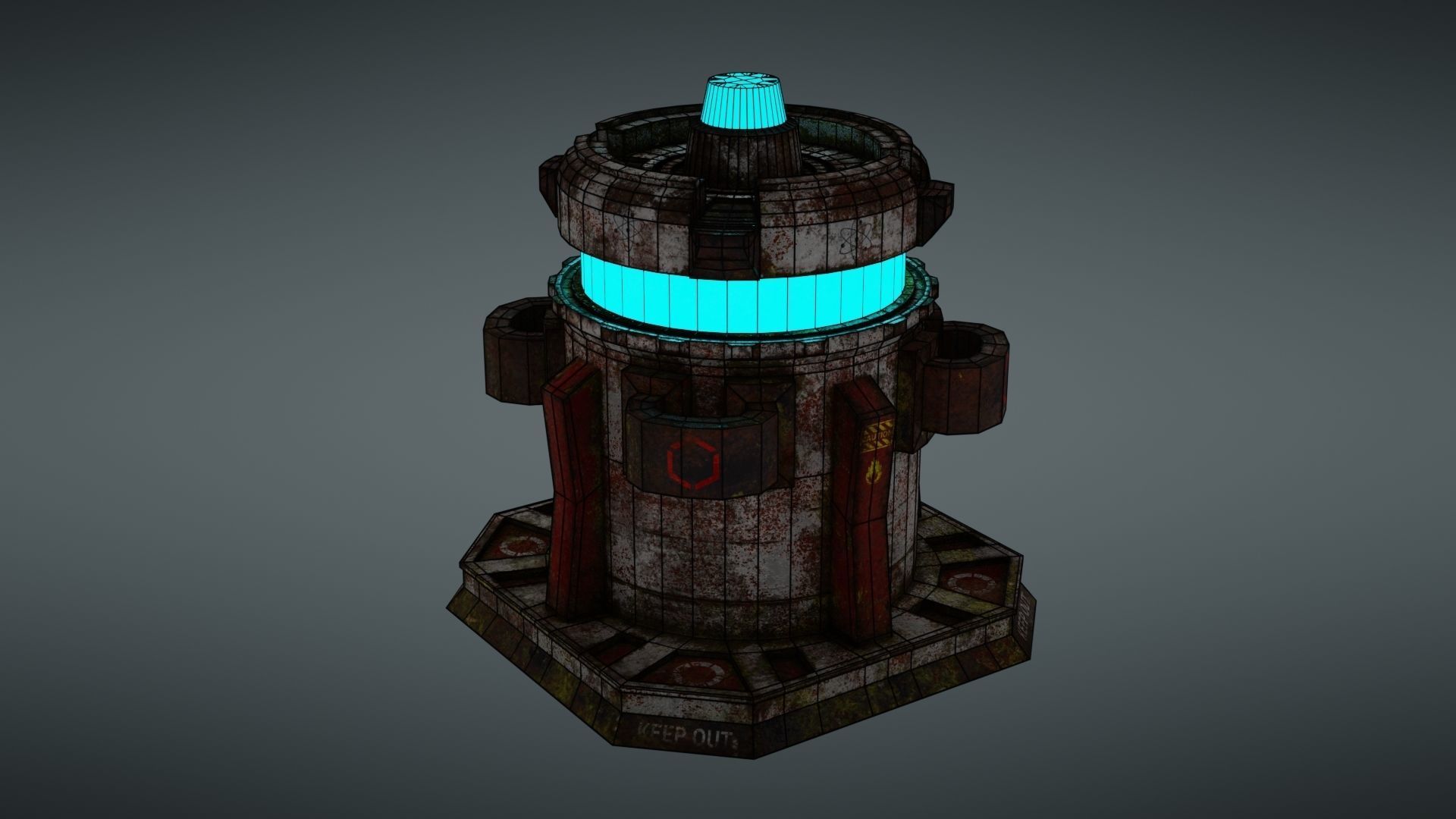 Force field Generator Pack Low-poly 3D model_70