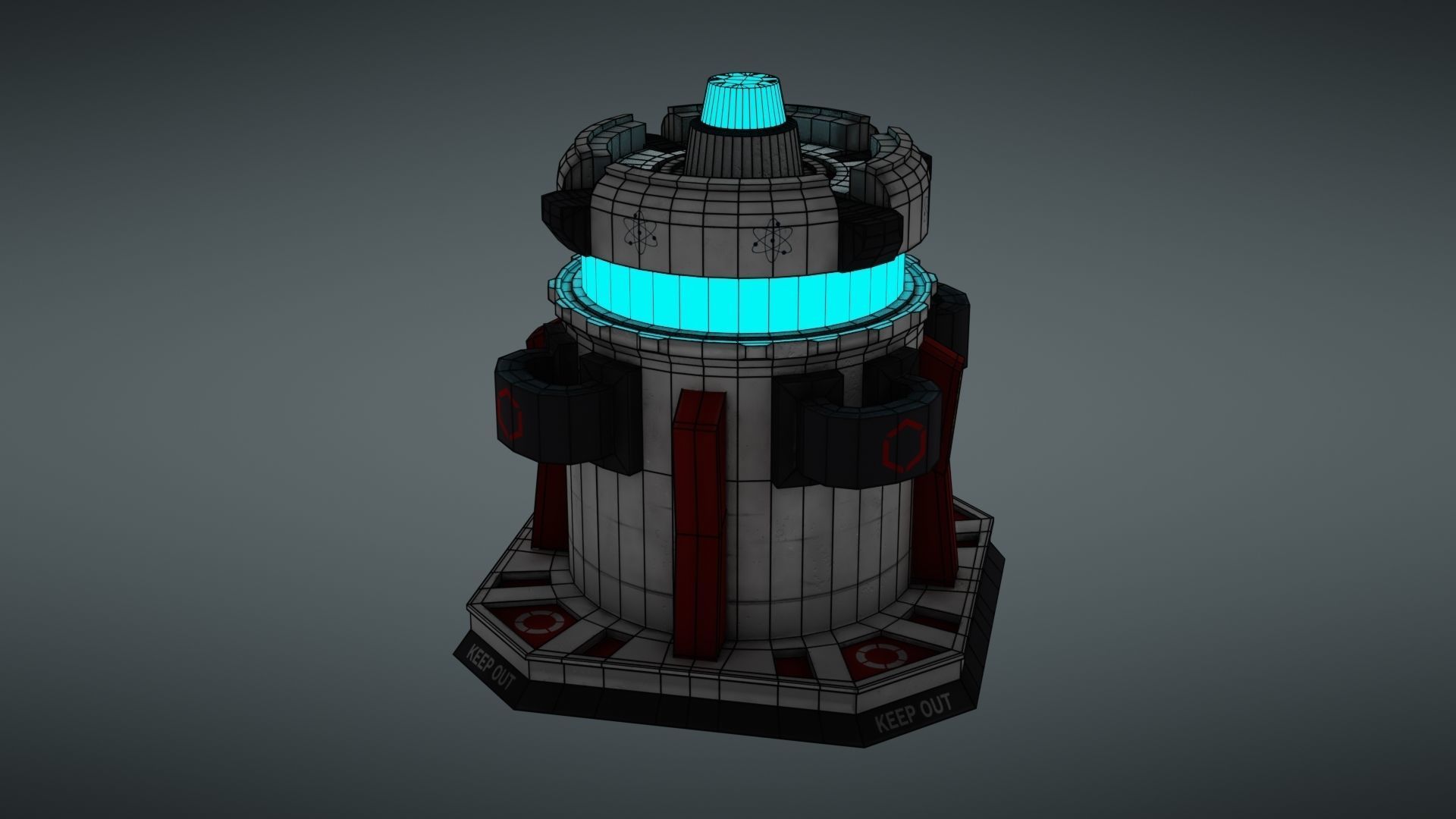 Force field Generator Pack Low-poly 3D model_32