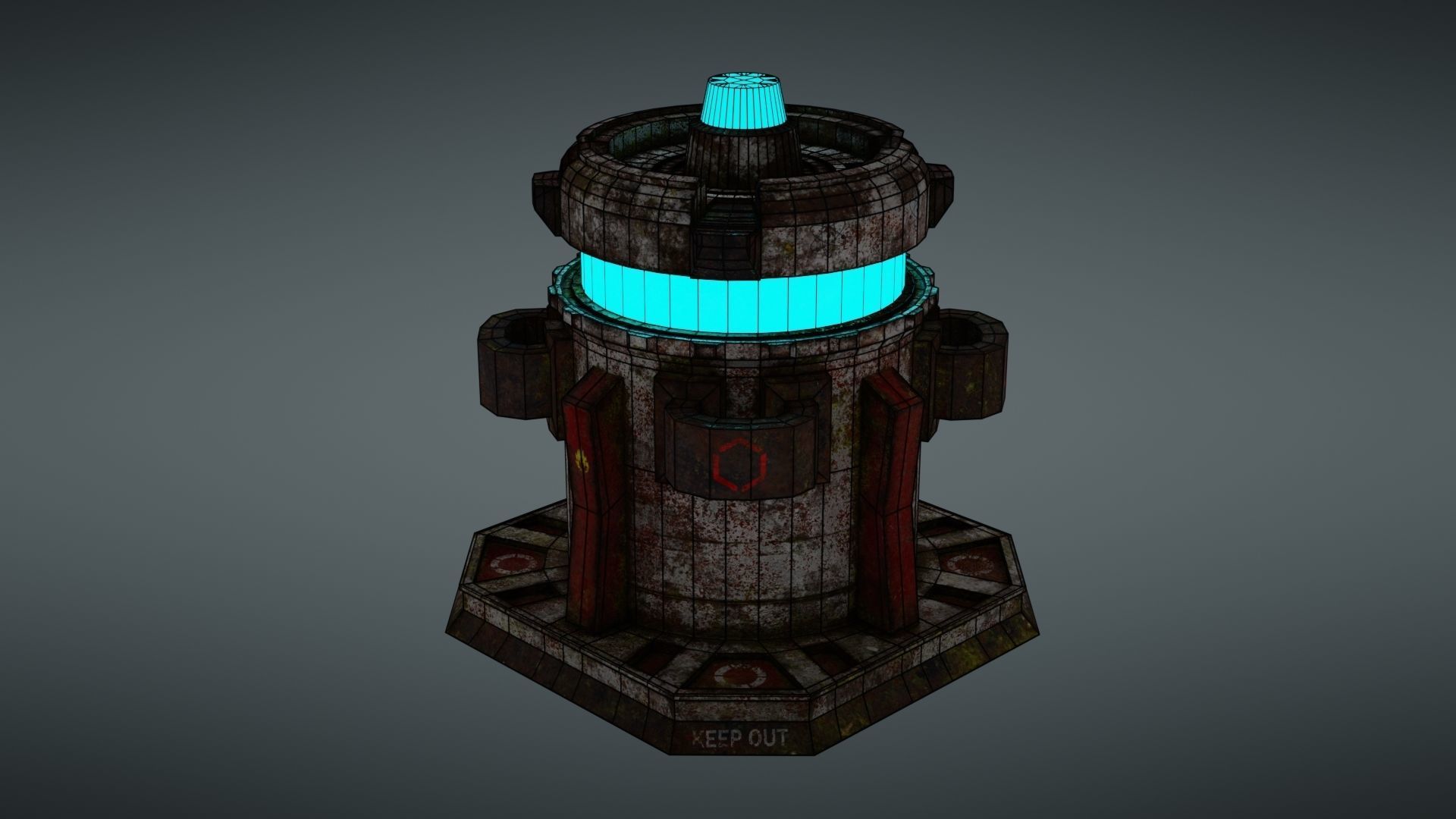 Force field Generator Pack Low-poly 3D model_77