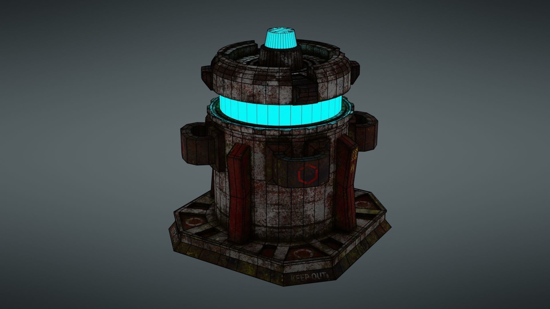 Force field Generator Pack Low-poly 3D model_64