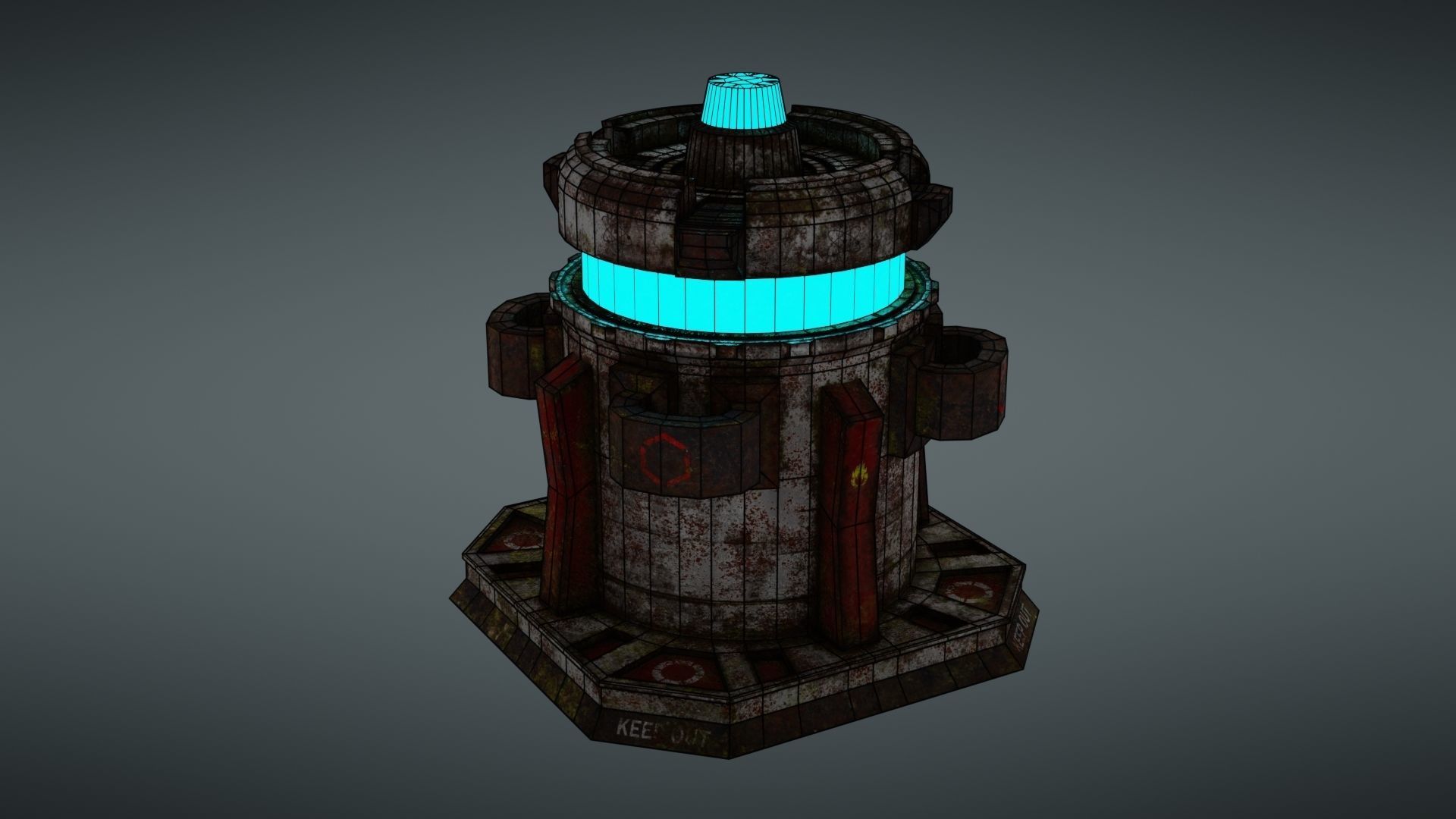 Force field Generator Pack Low-poly 3D model_76