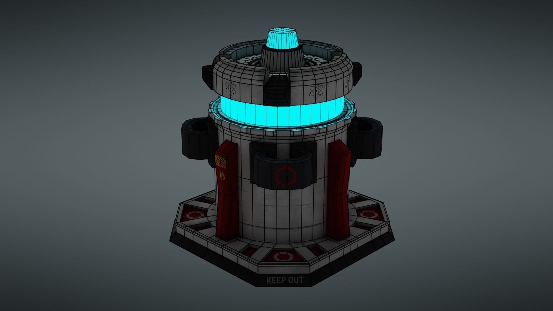 Force field Generator Pack Low-poly 3D model_44