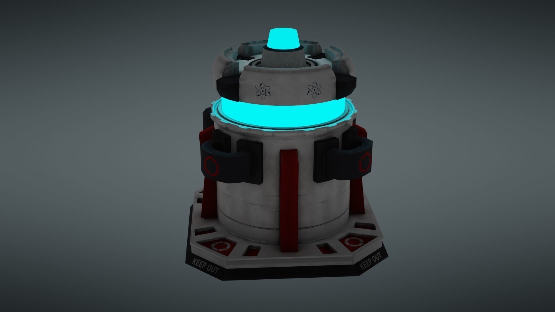 Force field Generator Pack Low-poly 3D model_16