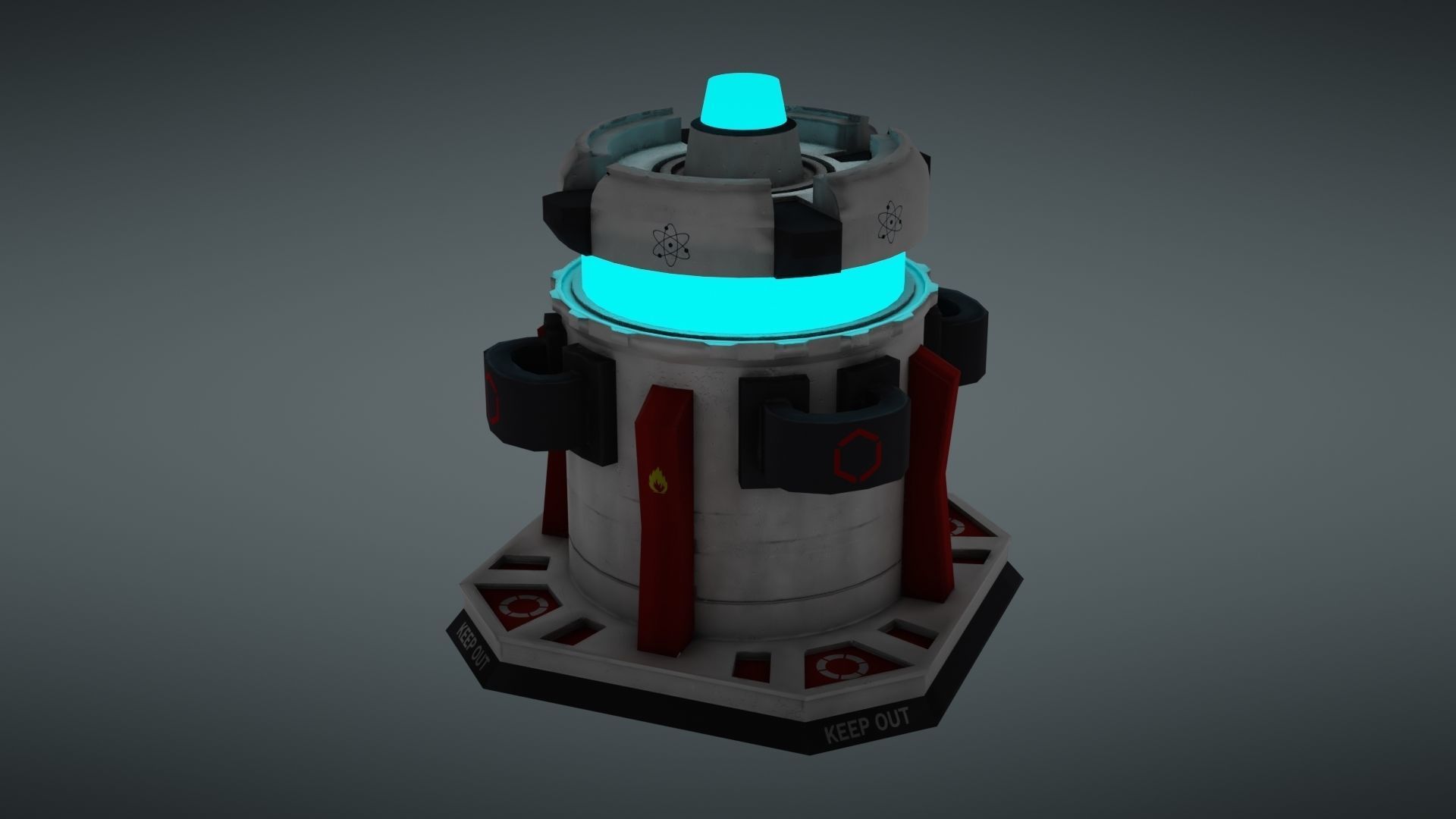 Force field Generator Pack Low-poly 3D model_9