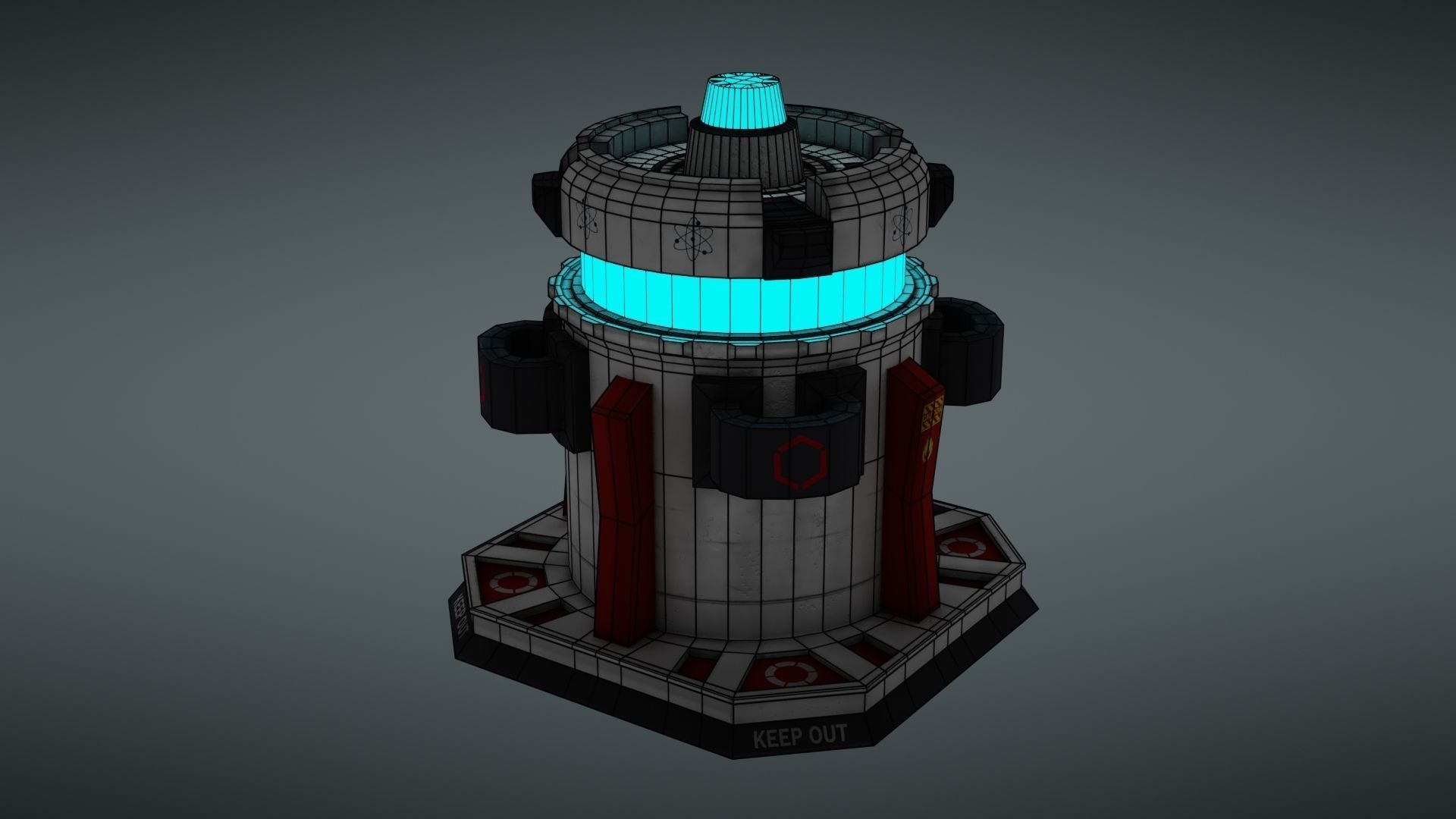 Force field Generator Pack Low-poly 3D model_29