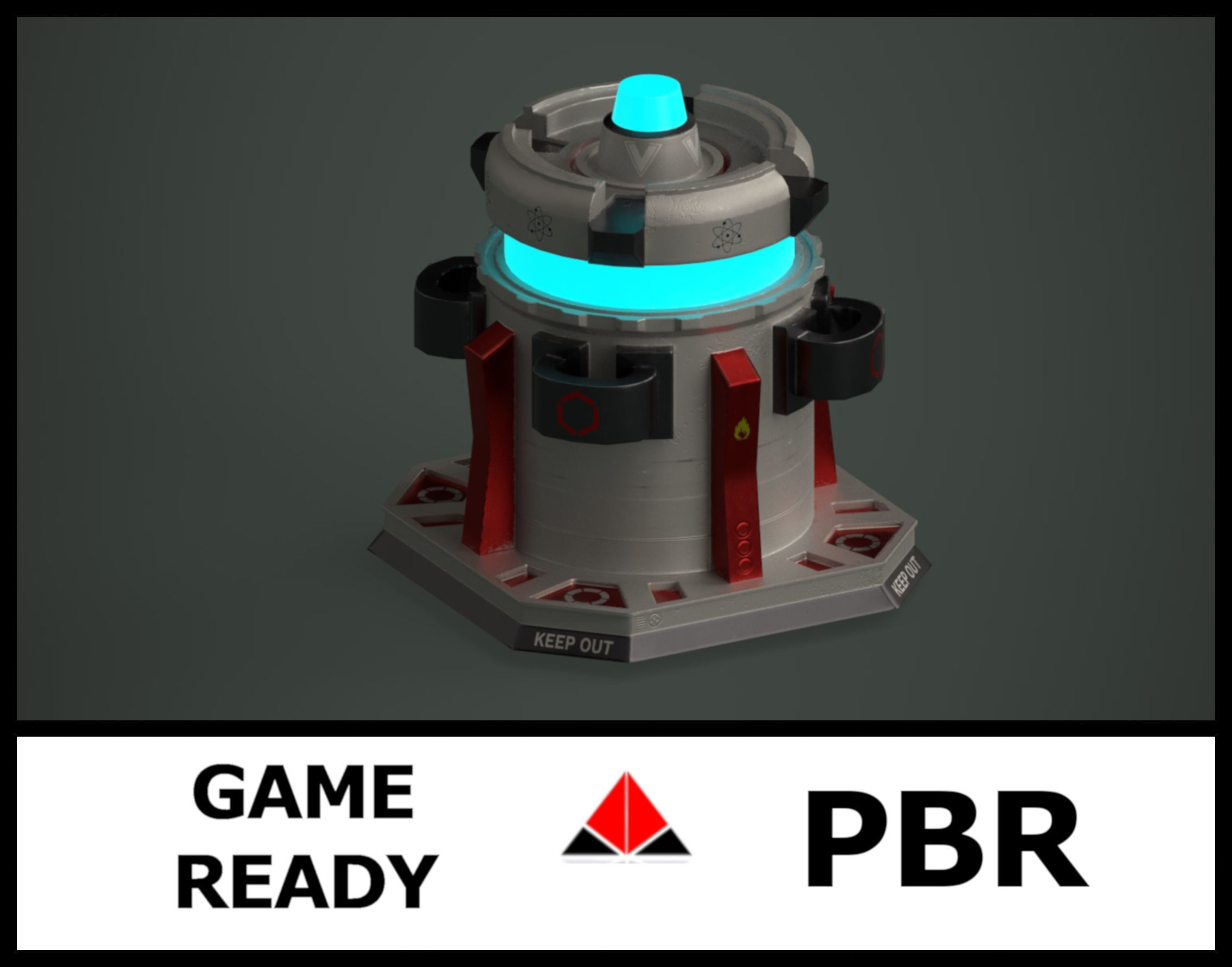 Force field Generator Pack Low-poly 3D model_14