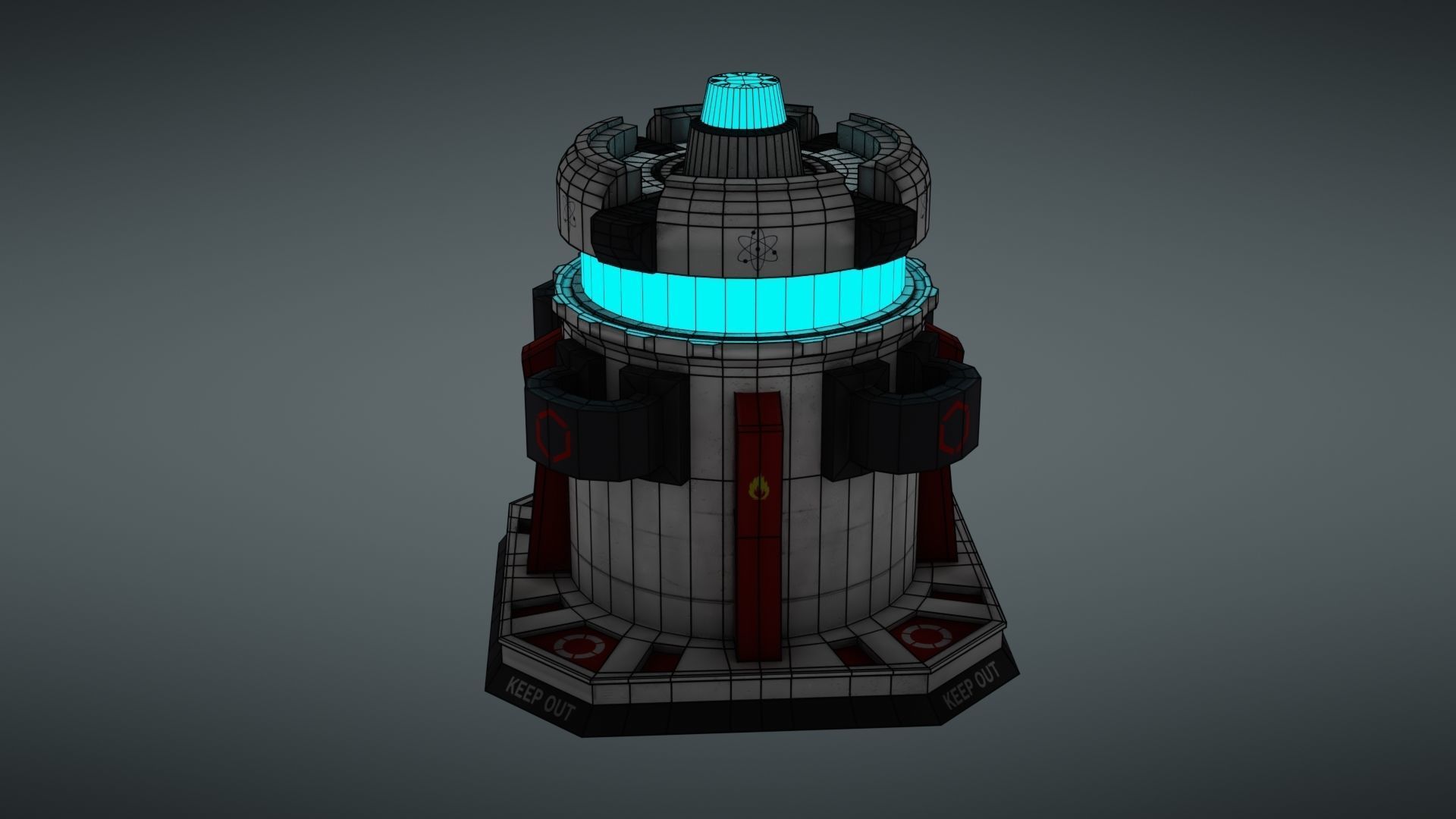 Force field Generator Pack Low-poly 3D model_37