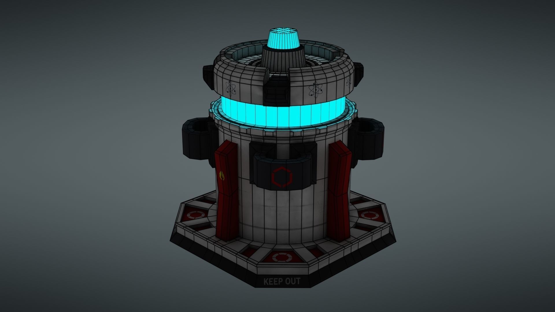 Force field Generator Pack Low-poly 3D model_33