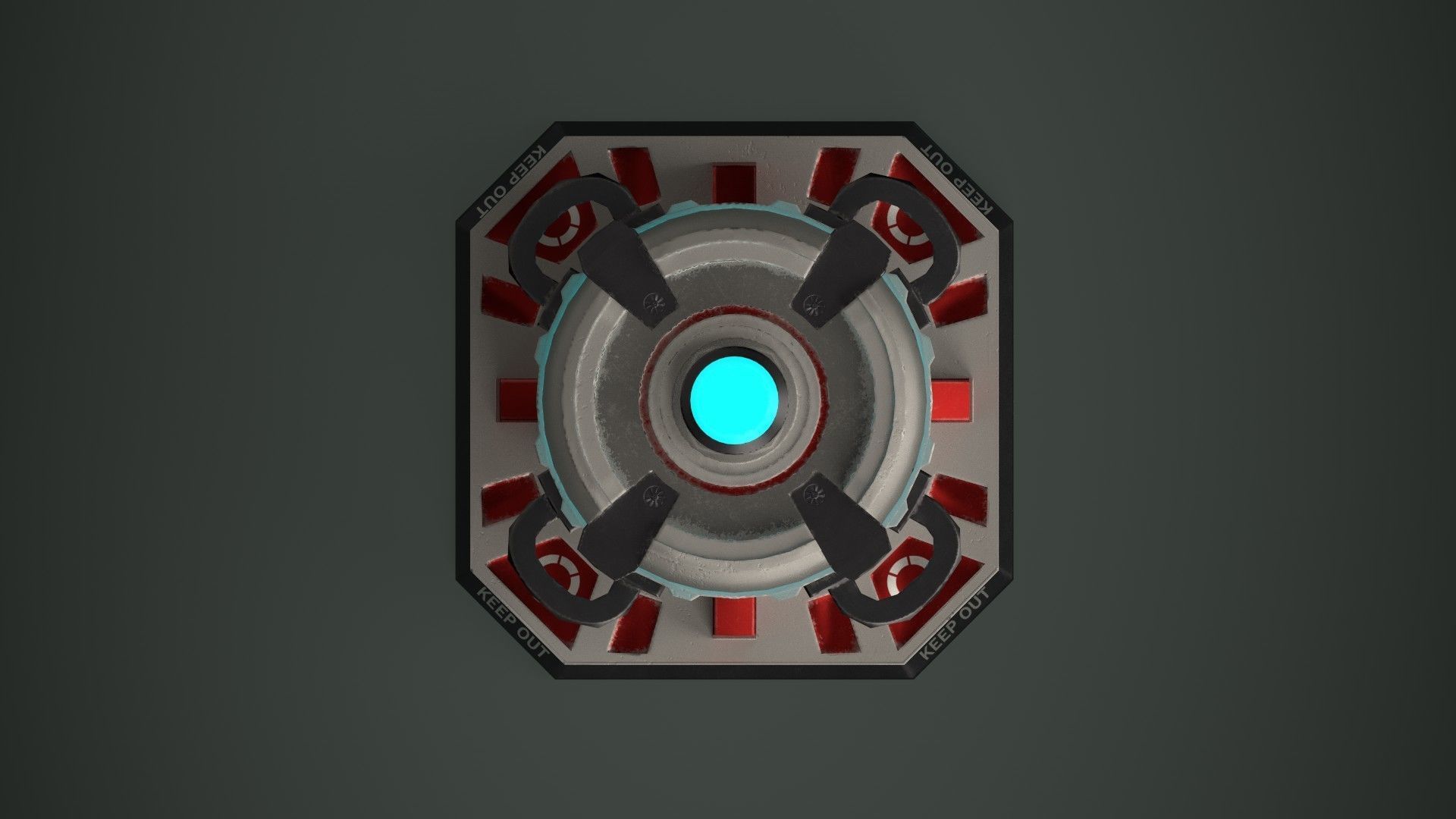 Force field Generator Pack Low-poly 3D model_5