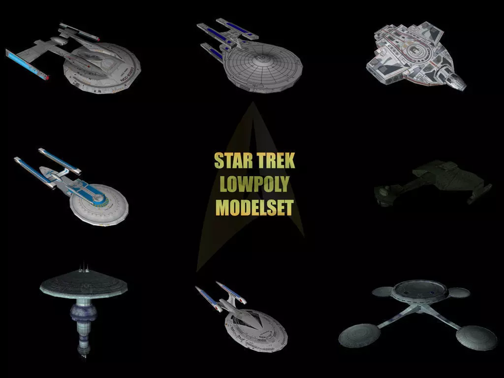 Star Trek Lowpoly Set Low-poly 3D model_0