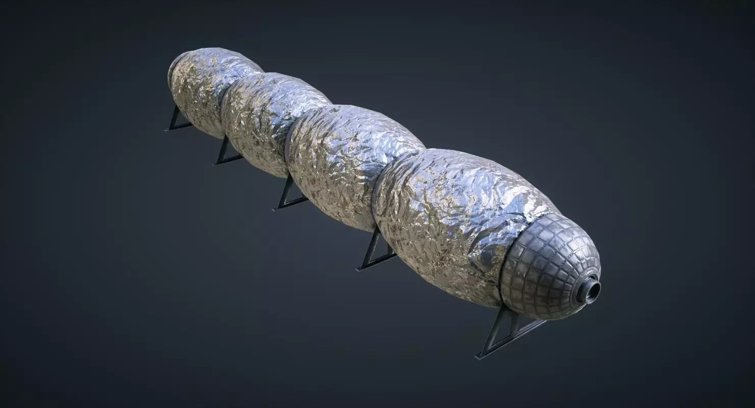 Mars KitBash - Tunel Low-poly 3D model_0