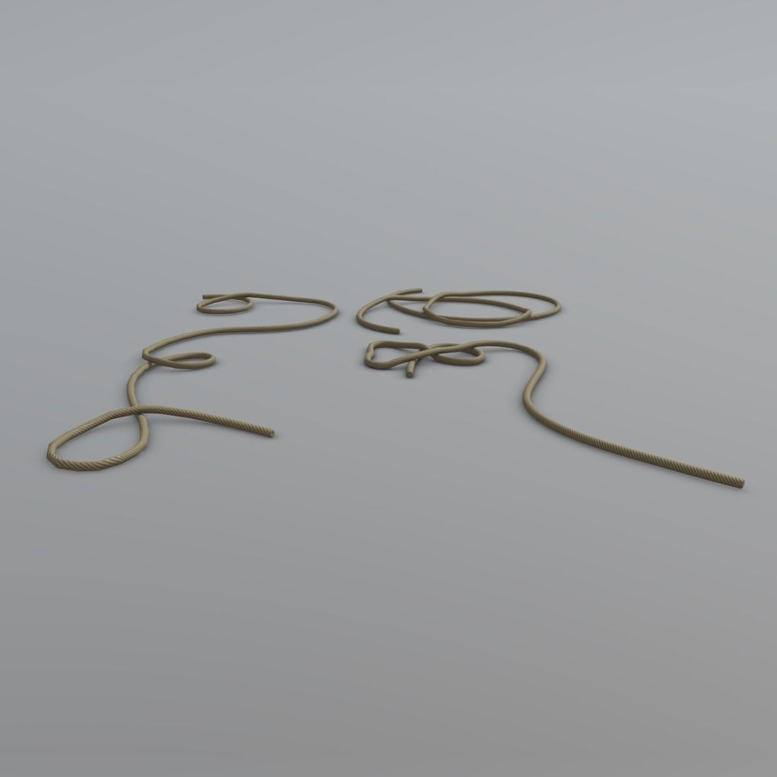 Ropes wires - wires Low-poly 3D model_1