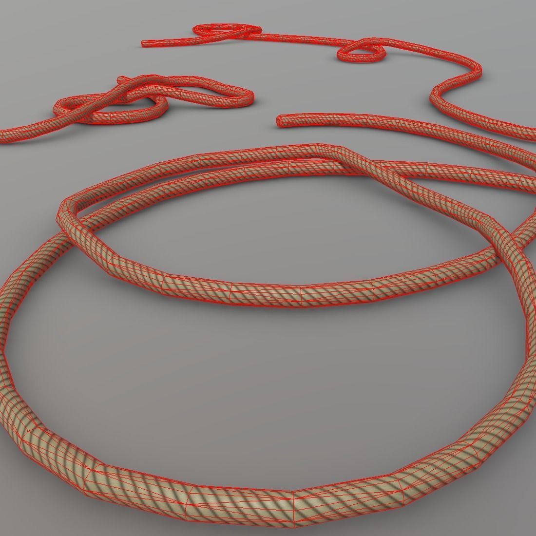 Ropes wires - wires Low-poly 3D model_7
