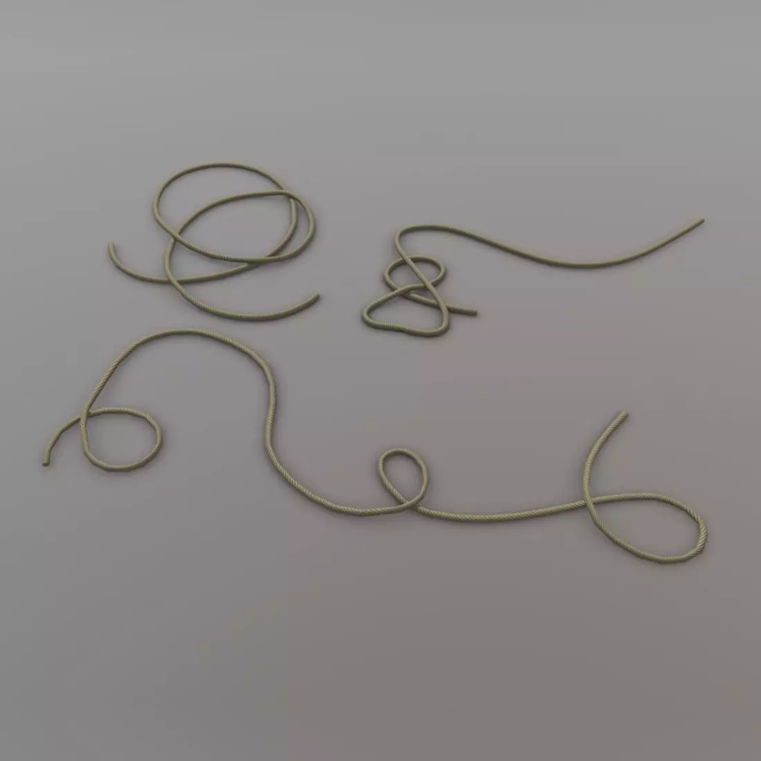 Ropes wires - wires Low-poly 3D model_0