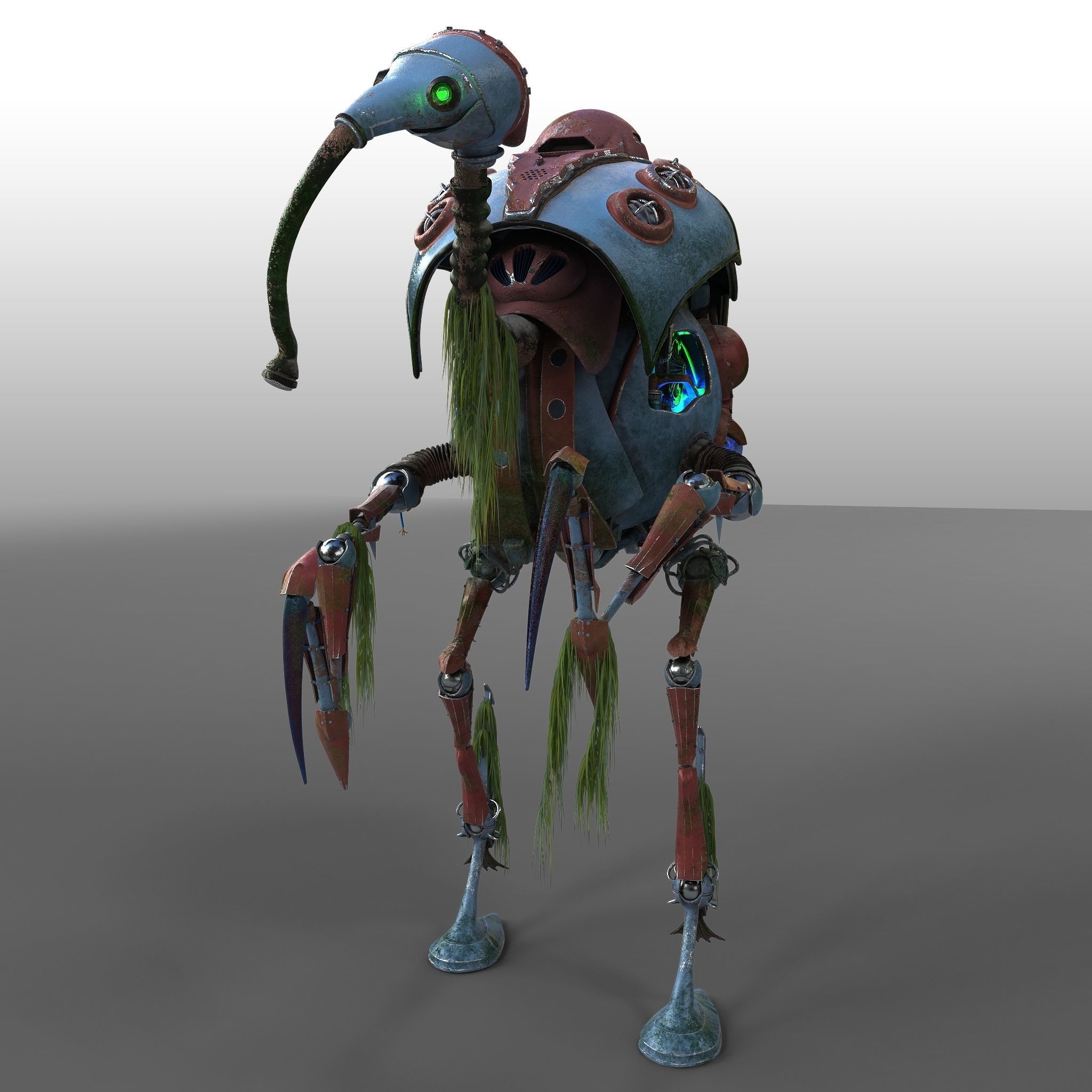 heron robot sci fi 3D model_3