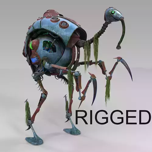heron robot sci fi 3D model
