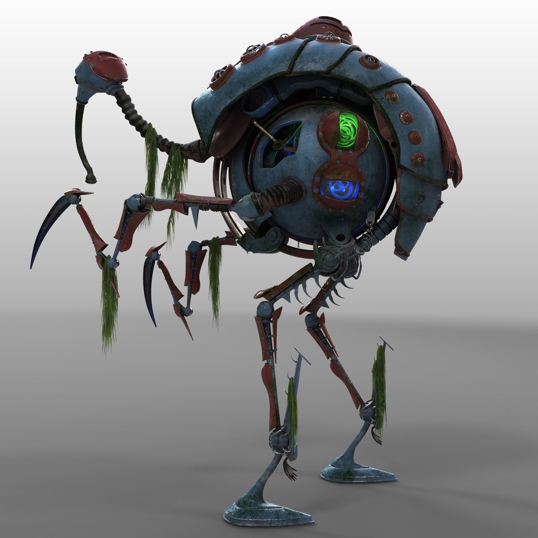 heron robot sci fi 3D model_7