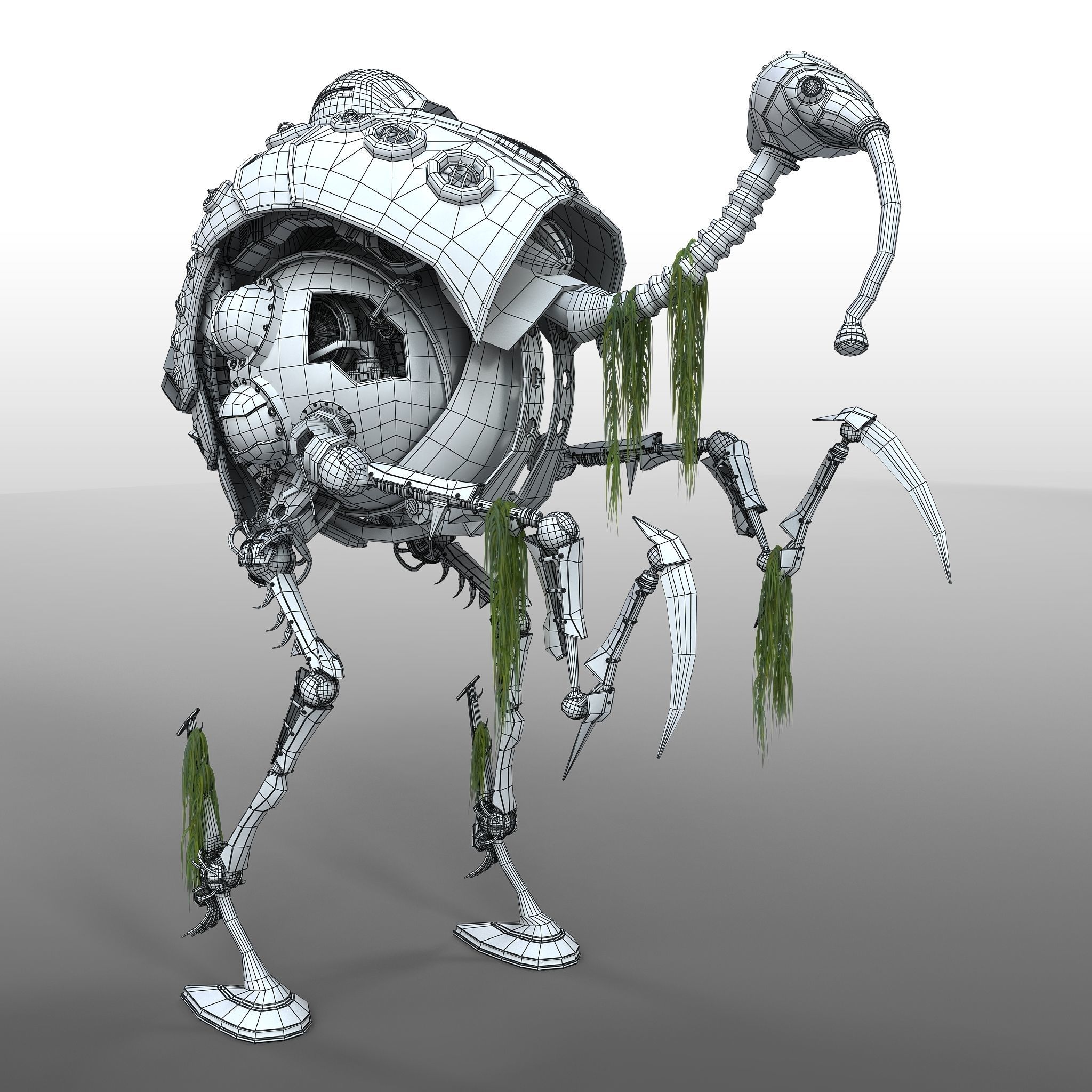 heron robot sci fi 3D model_13