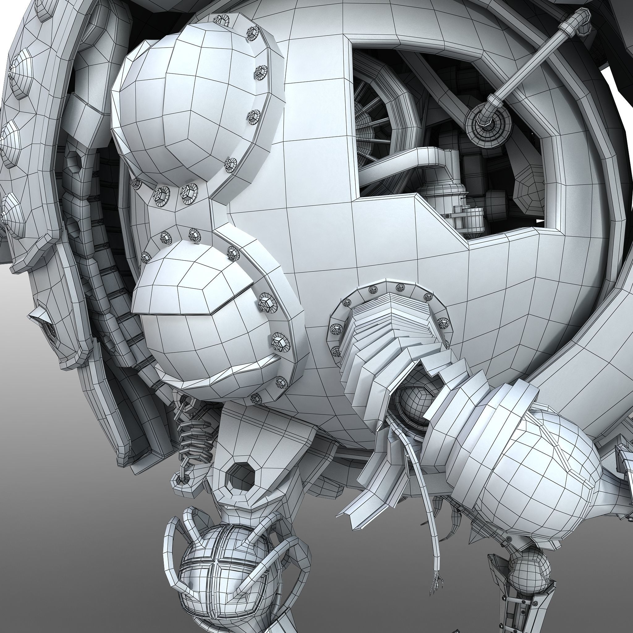 heron robot sci fi 3D model_16