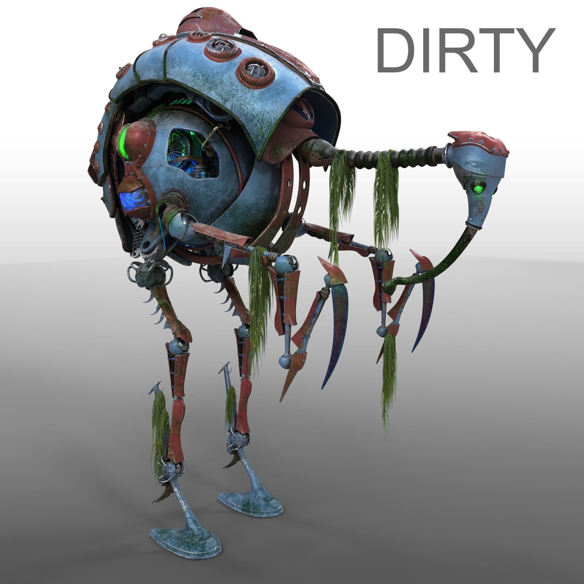 heron robot sci fi 3D model_8