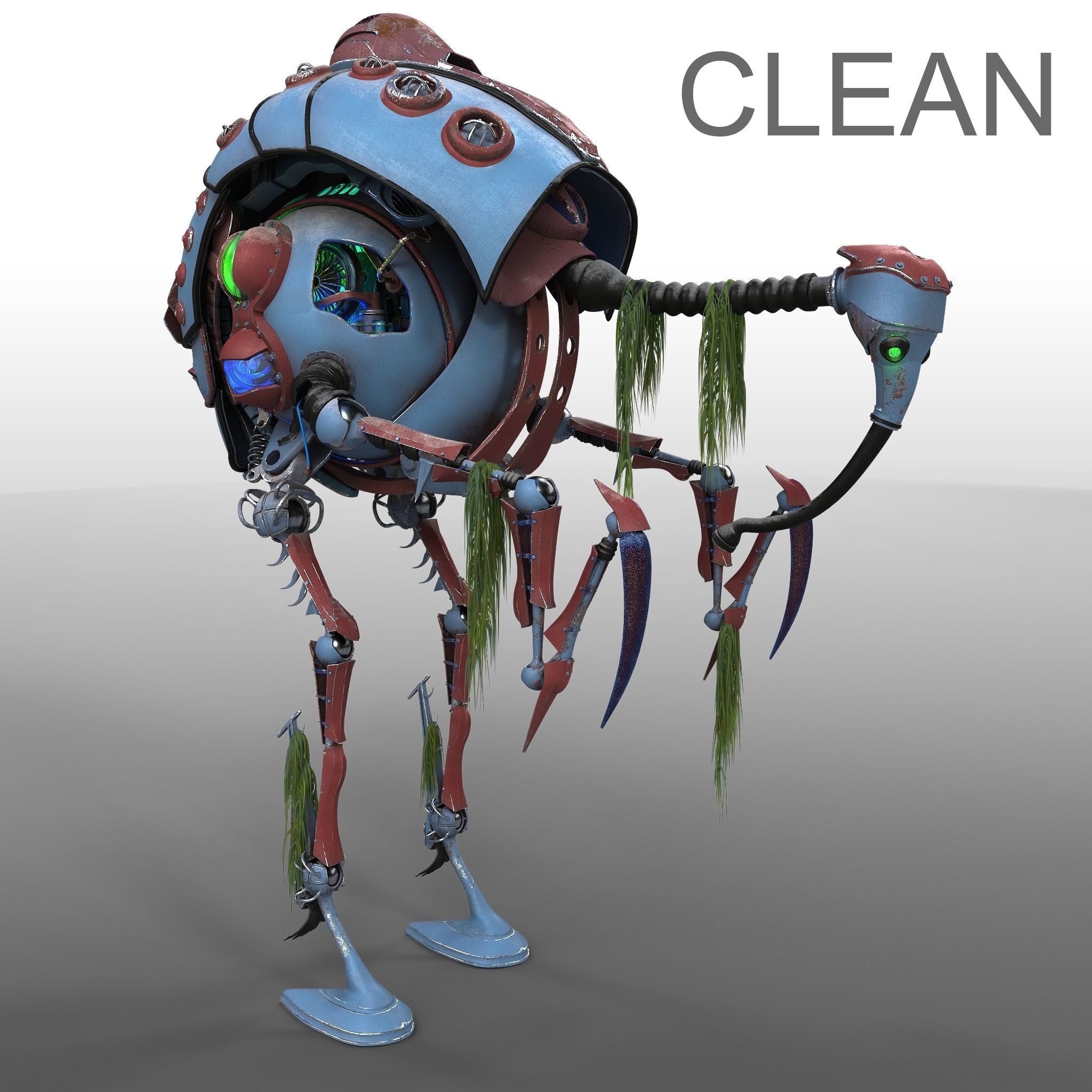 heron robot sci fi 3D model_10