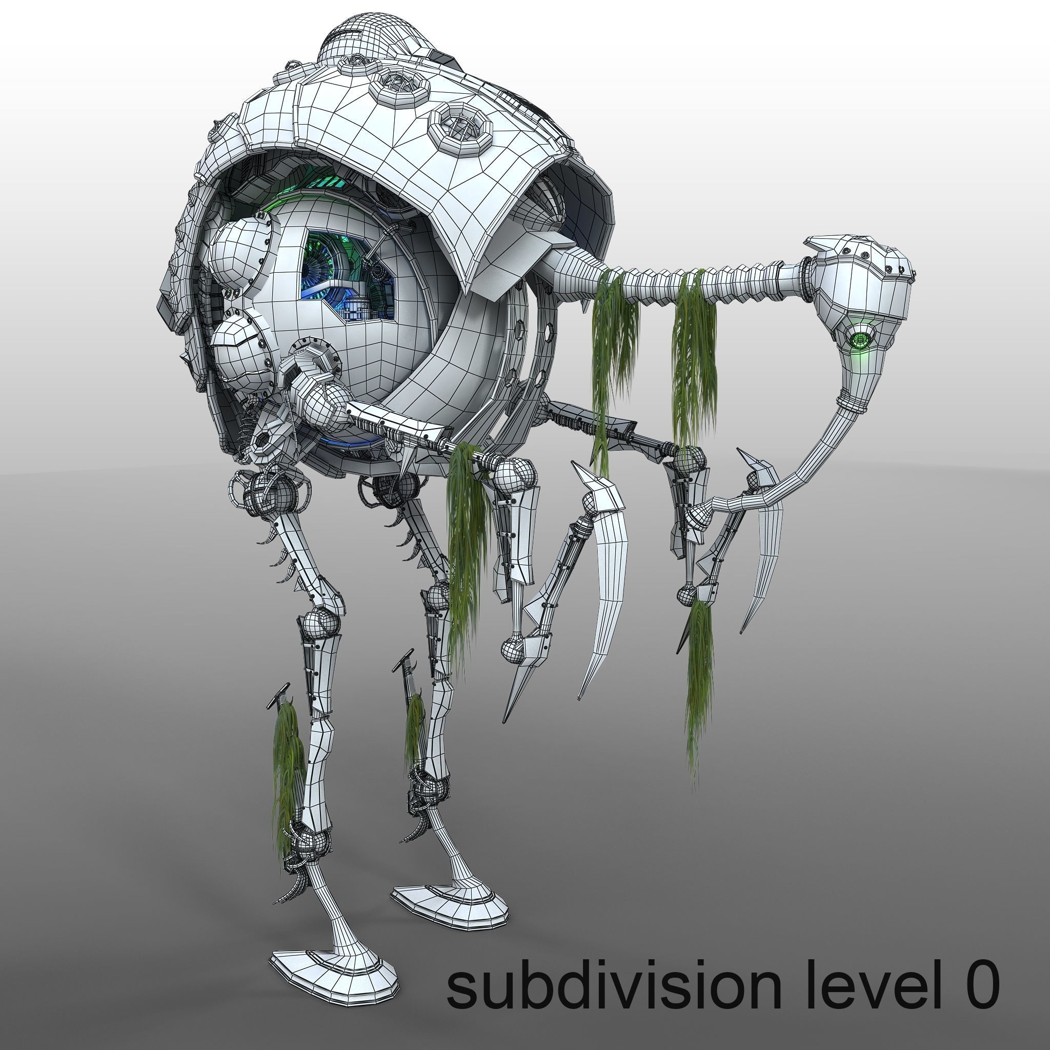 heron robot sci fi 3D model_11