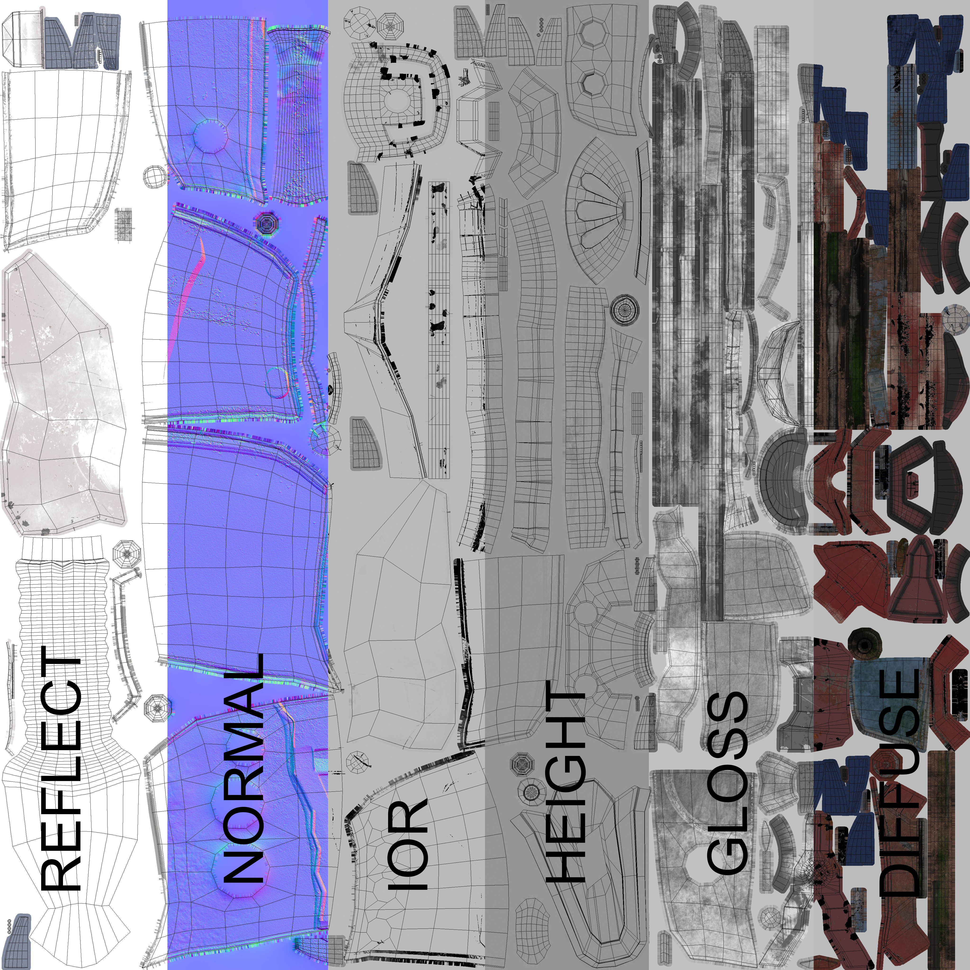 heron robot sci fi 3D model_9