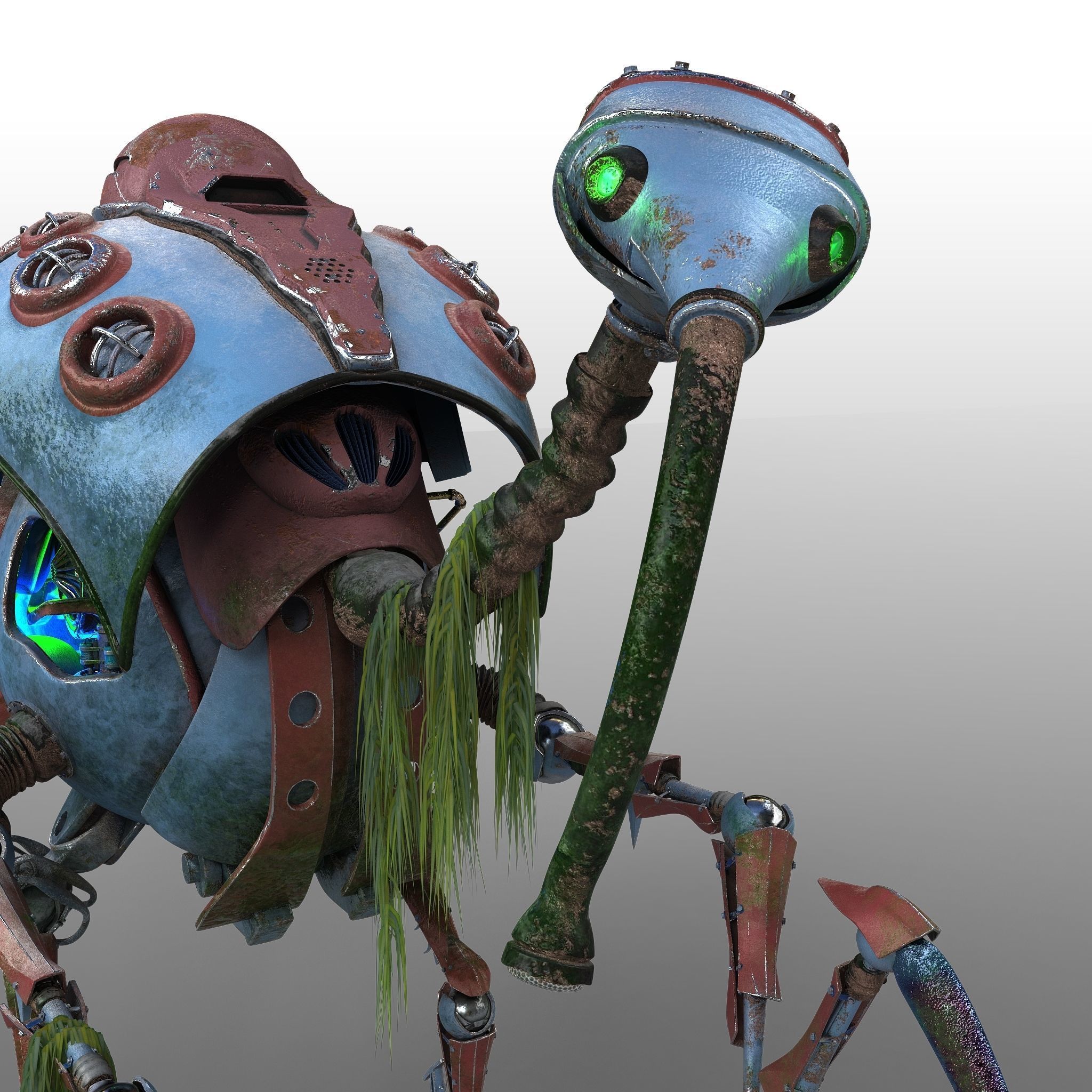 heron robot sci fi 3D model_6