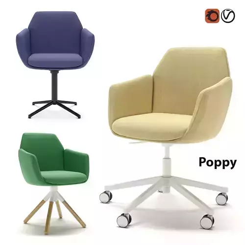 ArmChair Haworth Poppy 3D model