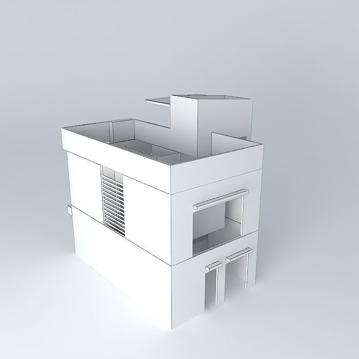 Architecture house Free 3D model_4