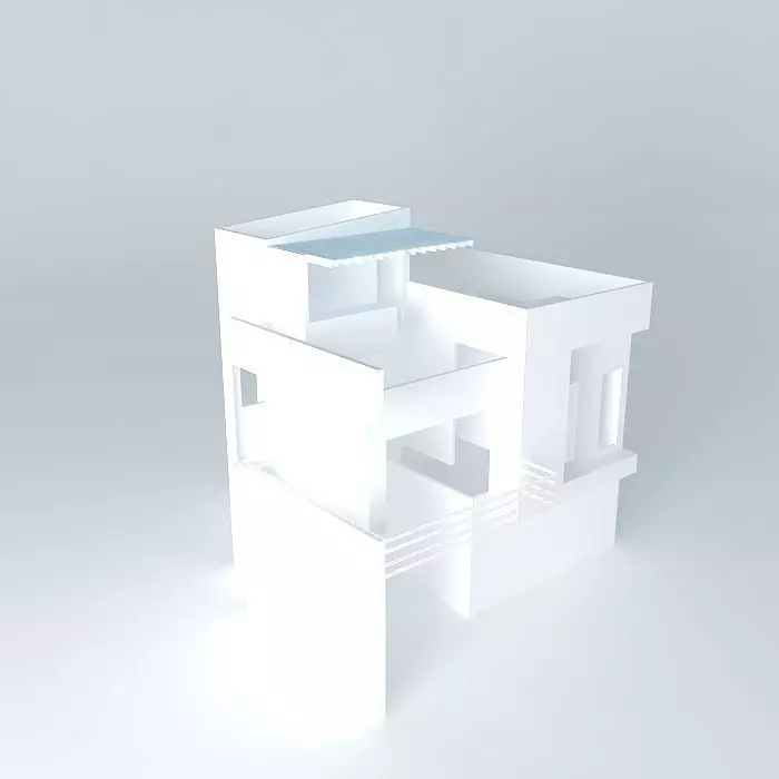 Architecture house Free 3D model_0