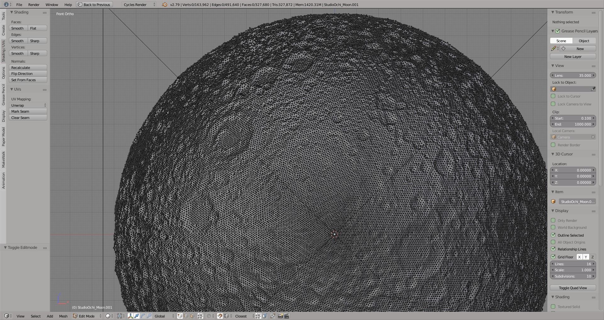 Realistic Moon surface of 3D model_4