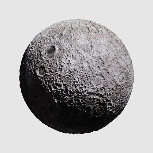 Realistic Moon surface of 3D model