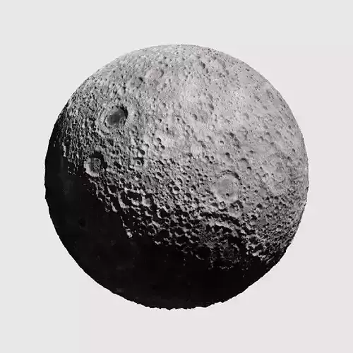 Realistic Moon surface of 3D model