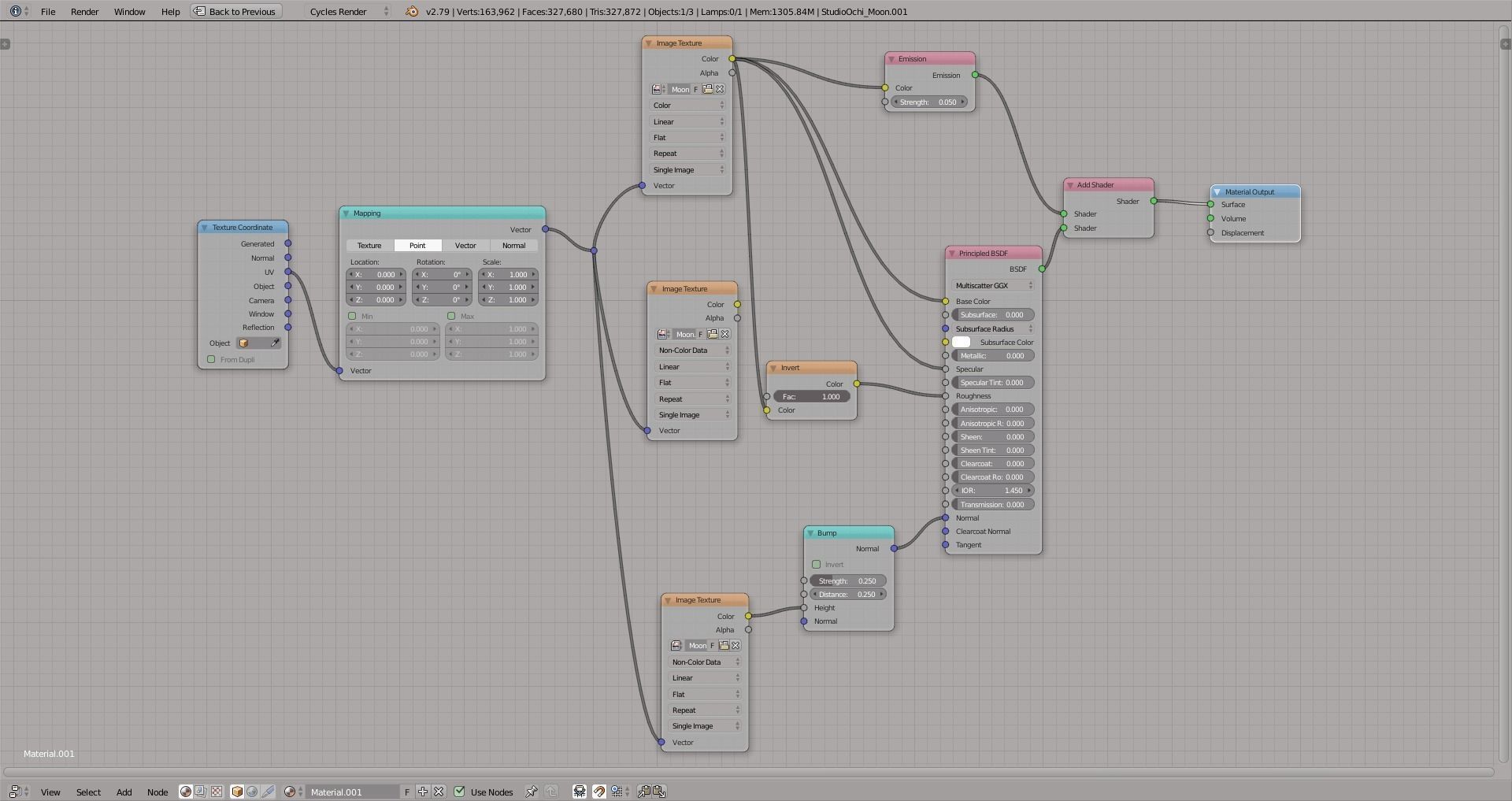 Realistic Moon surface of 3D model_8