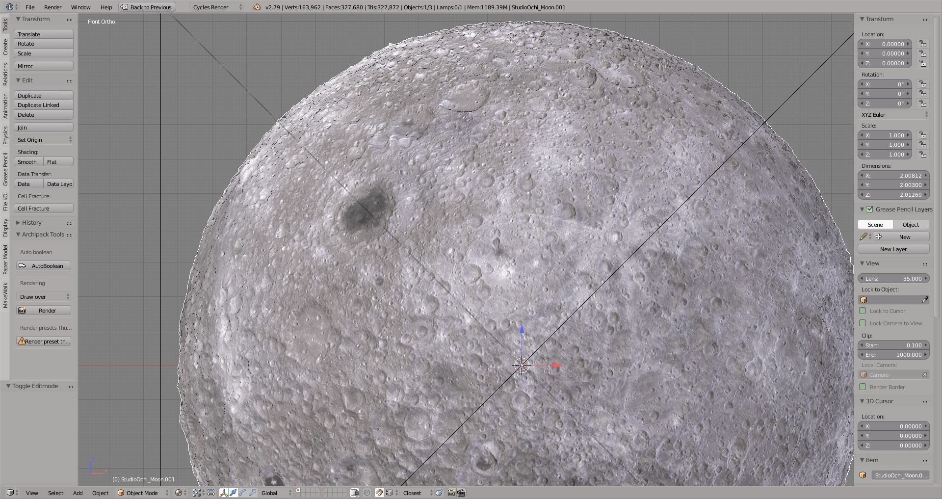 Realistic Moon surface of 3D model_6