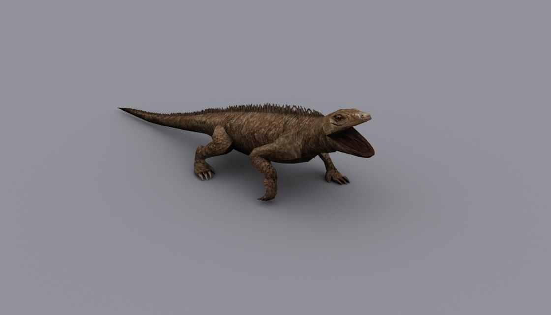 animated reptile lizard Low-poly 3D model_3