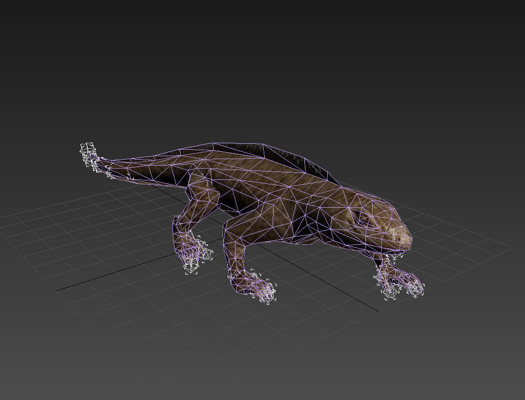 animated reptile lizard Low-poly 3D model_6