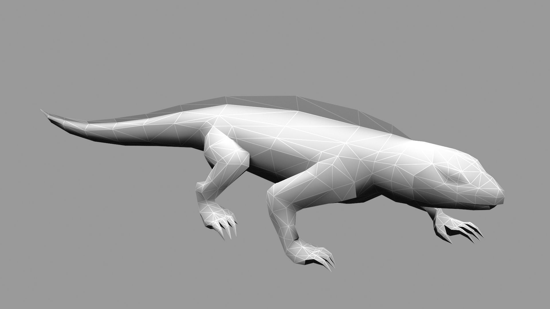 animated reptile lizard Low-poly 3D model_7