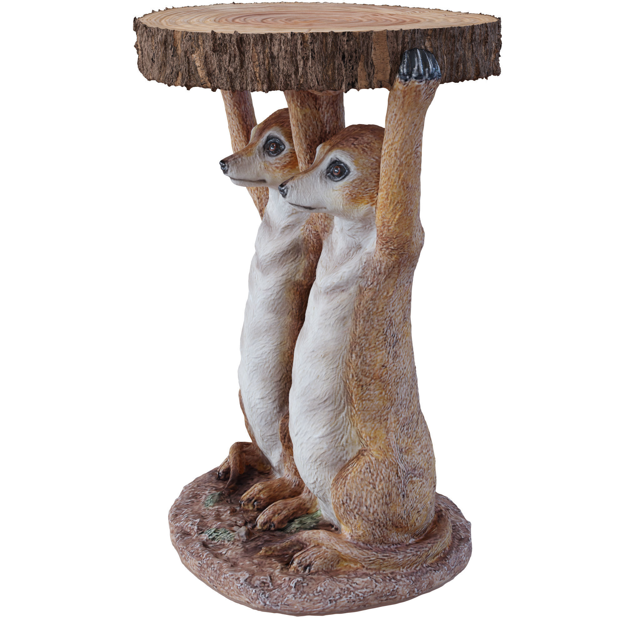 Side Table Animal Meerkat Sisters  3D model_1